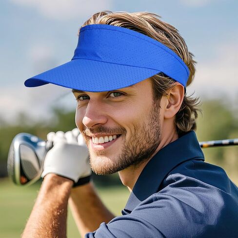 Sports Sun Visor Hats Adjustable Cooling Athletic Visors Hat Baseball Cap for Women Men Golf Tennis Cycling Running in Kuwait