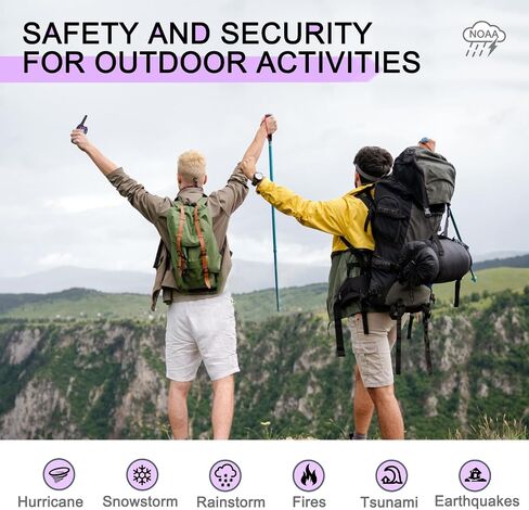 Walkie Talkies for Adults 2 Pack Long Range Rechargeable 2 Way Radios, Hiking Accessories Camping Gear Xmas Gift for Kids with 22 FRS Channel Radios, Lamp,VOX,Li-ion Battery,NOAA in Kuwait