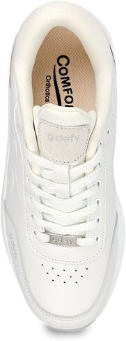G-DEFY StarGlide Women’s Orthopedic Leather Work Shoes | Premium Walking Sneakers with VersoShock® AirCloud Sole for All-Day Comfort, Long Standing & Active Support | Free Custom Orthotic in Saudi Arabia