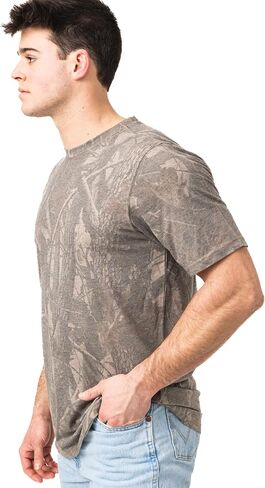 Realtree Faded Camo Jersey Knit Tri-Blend Ultra Soft Crew Neck Shirt - Limited Edition in Saudi Arabia