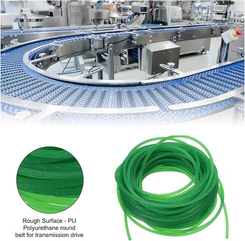 uxcell 2 Pcs Polyurethane Round Belts 3mm Dia, 10M (33ft) Length PU Polyurethane Belt for Drive Transmission (Smooth Surface, Orange) in Saudi Arabia