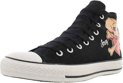 حذاء رياضي Chuck Taylor All Star Ox منخفض من الأعلى كلاسيكي للجنسين من Converse MY VAN IS ON FIRE WHITE BLACK - 10.5 B(M) US Women / 8.5 D(M) US Men in Kuwait