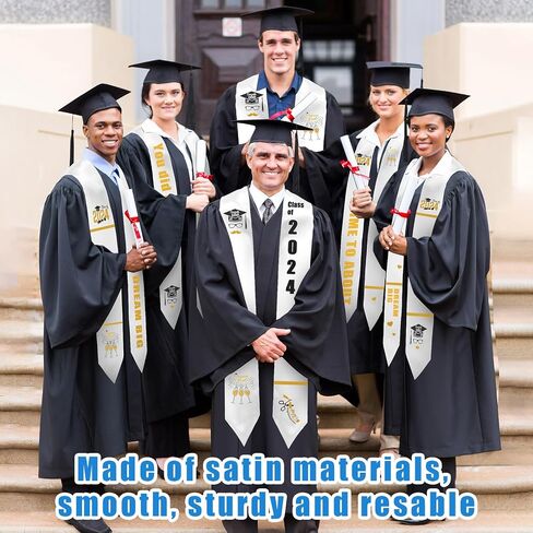 50 Pieces Plain Graduation Stole Sash Blank Satin Honor Stoles Unisex Adult Graduation Scarf for Men Women in Saudi Arabia