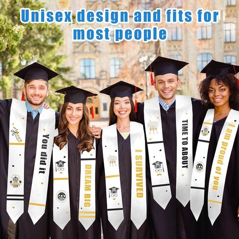 50 Pieces Plain Graduation Stole Sash Blank Satin Honor Stoles Unisex Adult Graduation Scarf for Men Women in Saudi Arabia