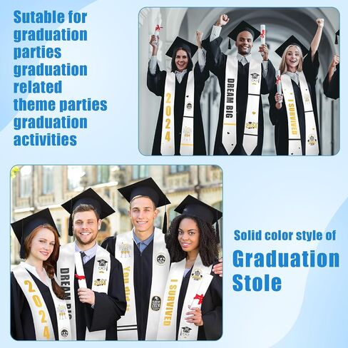 50 Pieces Plain Graduation Stole Sash Blank Satin Honor Stoles Unisex Adult Graduation Scarf for Men Women in Saudi Arabia