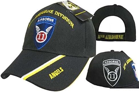 U.S. Army 11th Airborne Division Angels Black Shadow Embroidered Cap Hat in Saudi Arabia