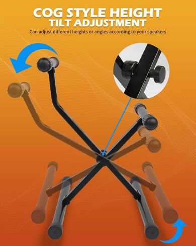STRICH Folding Guitar Amplifier Stand, Low Profile Guitar Combo Speaker Stand, Dual X-Amp Stand, Fully Collapsible, Black in Saudi Arabia