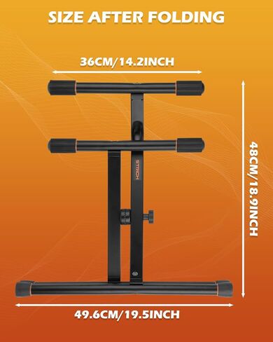 STRICH Folding Guitar Amplifier Stand, Low Profile Guitar Combo Speaker Stand, Dual X-Amp Stand, Fully Collapsible, Black in Saudi Arabia