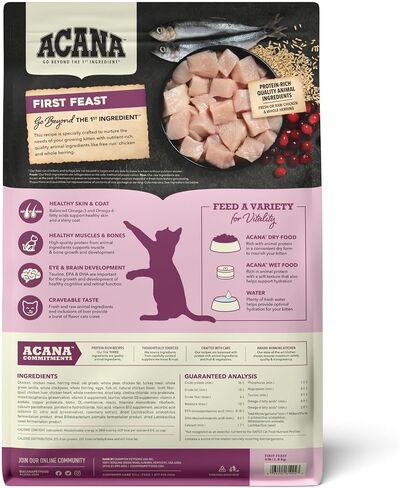 ACANA Chunks in Broth Chicken & Salmon Recipe for Kittens, 3oz (Pack of 12) in Kuwait