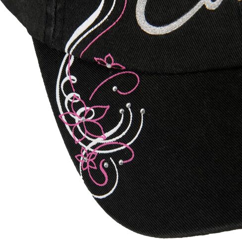 Womens Corvette Metallic Script Hat - قبعة بيسبول أسود ، نوبة قابلة للتعديل in Saudi Arabia