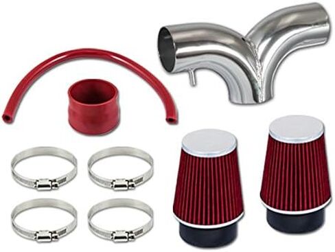 Blue Short Ram Dual Twin Air Intake Kit + Filter Compatible with 05-10 Jeep Grand Cherokee Grand Cherokee Commander 5.7L V8 in Saudi Arabia
