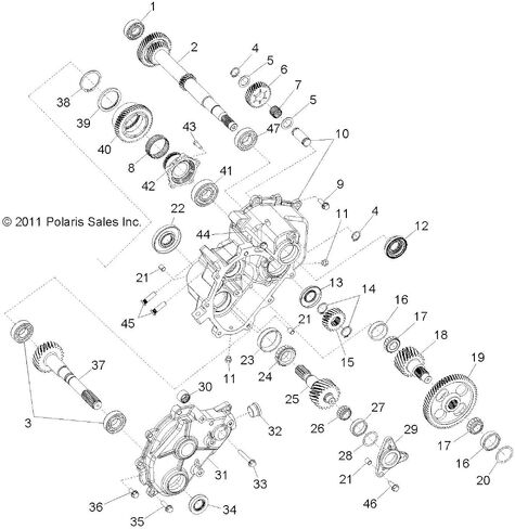 Polaris RZR Transmission Cover Assembly, Genuine OEM Part 3234496, Qty 1 in Saudi Arabia