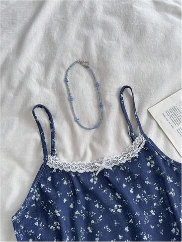 OYOANGLE Girl's 2 Pieces Outfits Floral Camisole Lace Tank Top and Button Down Shorts Clothing Summer Sets in Saudi Arabia