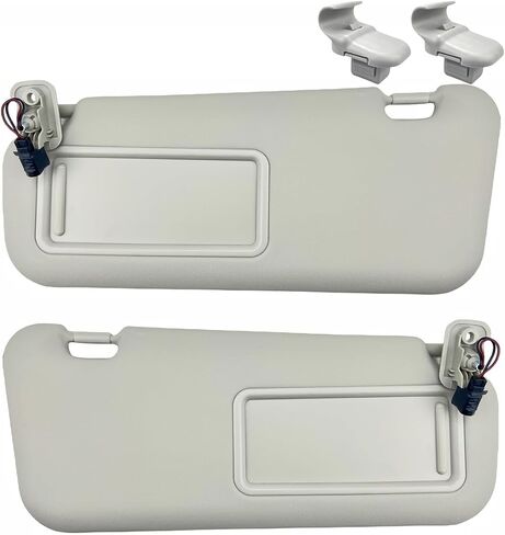Pair of Left and Right Sun Visors with Holders for Mazda 3 2010 2011 2012 2013 Without Light Interior Sun Shade Replacement BBM2-69-320C-75 in Saudi Arabia