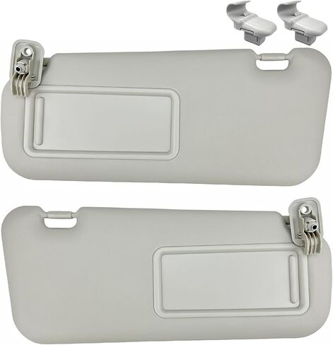 Pair of Left and Right Sun Visors with Holders for Mazda 3 2010 2011 2012 2013 Without Light Interior Sun Shade Replacement BBM2-69-320C-75 in Saudi Arabia
