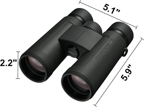 مجموعة مناظير Nikon Prostaff P3 10x42 (16777) سوداء مع قلم عدسة وقماش - مناظير مدمجة عالية الطاقة للكبار للصيد ومشاهدة الطيور وأساسيات المشي لمسافات طويلة، تكبير السفر خفيف الوزن in Saudi Arabia
