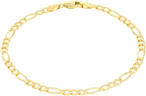 Nuragold 10K Gold Gold Mold Rink Rink 3.5mm سلسلة سلسلة (7 "-9") المجوهرات الإيطالية للرجال والنساء in Kuwait