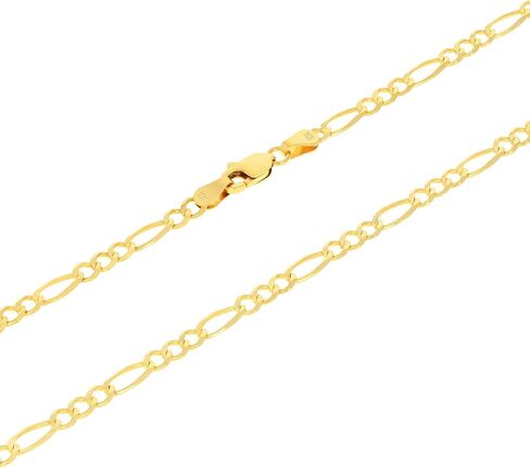 Nuragold 10K Gold Gold Mold Rink Rink 3.5mm سلسلة سلسلة (7 "-9") المجوهرات الإيطالية للرجال والنساء in Kuwait