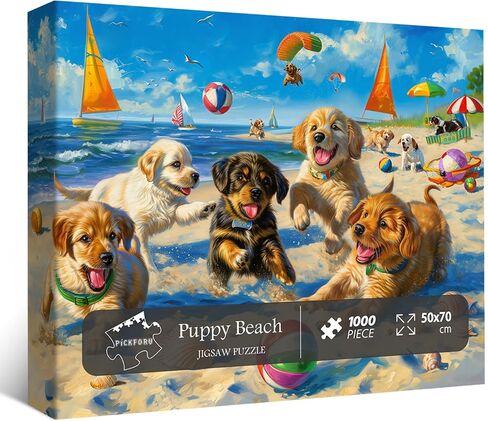 PICKFORU Dog Puzzles for Adults 1000 Pieces and up, Funny Puppy Puzzle Collection Corgi Sea Turtle Fish, Ocean Puzzles as Home Decor in Saudi Arabia