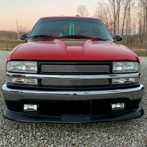 HECASA Front Bumper Face Bar Compatible with 1998-2004 Chevrolet S10 1998-2005 Blazer Replace For GM1002367 15007660 Steel Black W/O Molding Holes in Saudi Arabia