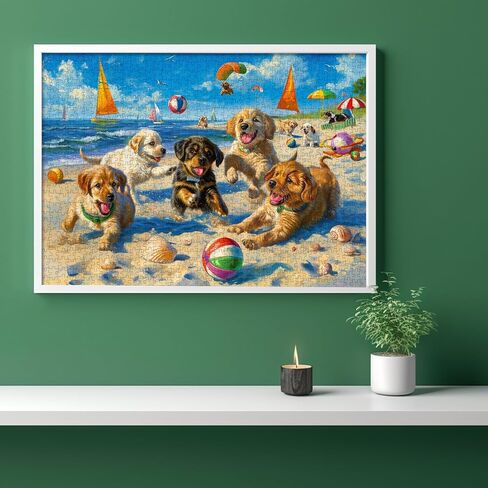 PICKFORU Dog Puzzles for Adults 1000 Pieces and up, Funny Puppy Puzzle Collection Corgi Sea Turtle Fish, Ocean Puzzles as Home Decor in Saudi Arabia