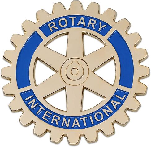 Rotary International Round Auto Emblem - [Gold & Blue][3'' Diameter] in Saudi Arabia