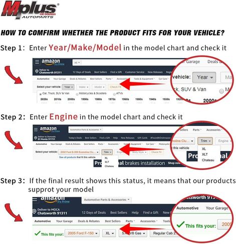 MPLUS DM68 Engine Oil Pump Kit Replace 1968-2001 for Ford 302 5.0L / 1963-1968 for Ford 289 4.7L / 1980-1982 for Ford 255 4.3L V8 OHV in Kuwait