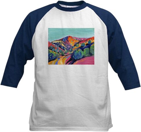 CafePress New Mexico Art Baseball Jersey Kids Cotton Baseball Jersey, 3/4 Raglan Sleeve Shirt in Saudi Arabia