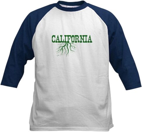CafePress California Roots Kids Baseball Jersey Kids Cotton Baseball Jersey ، 3/4 Raglan Sleeve Shirt in Saudi Arabia
