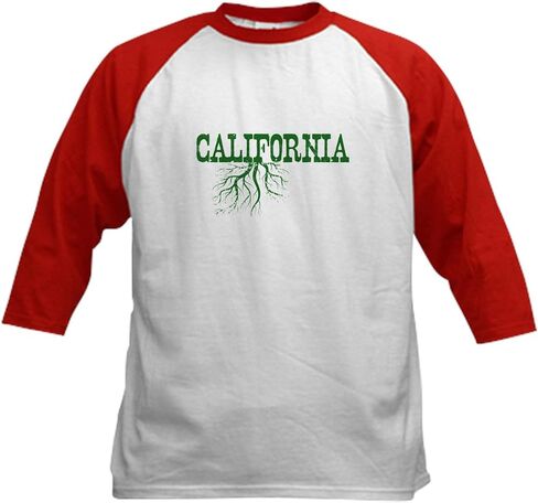 CafePress California Roots Kids Baseball Jersey Kids Cotton Baseball Jersey ، 3/4 Raglan Sleeve Shirt in Kuwait