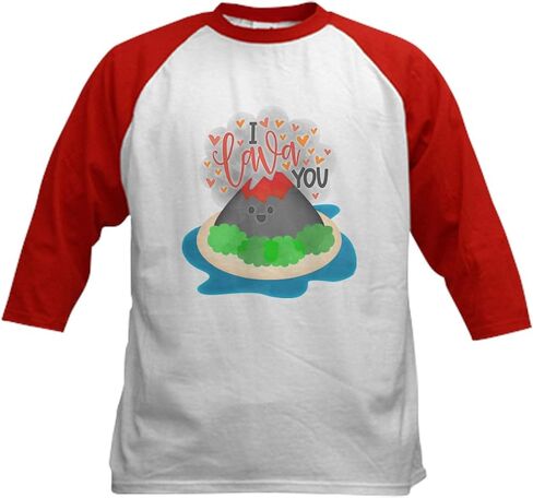 CafePress I Lava You Baseball Jersey Kids Cotton Baseball Jersey, 3/4 Raglan Sleeve Shirt in Saudi Arabia