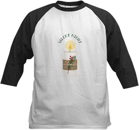 Cafepress Silent Night Baseball Jersey Kids Cotton Baseball Jersey ، 3/4 Raglan Sleeve Shirt in Saudi Arabia