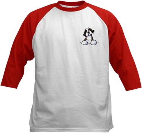 CafePress Pocket St. Bernard II Kids Baseball Jersey Kids Cotton Baseball Jersey, 3/4 Raglan Sleeve Shirt in Saudi Arabia