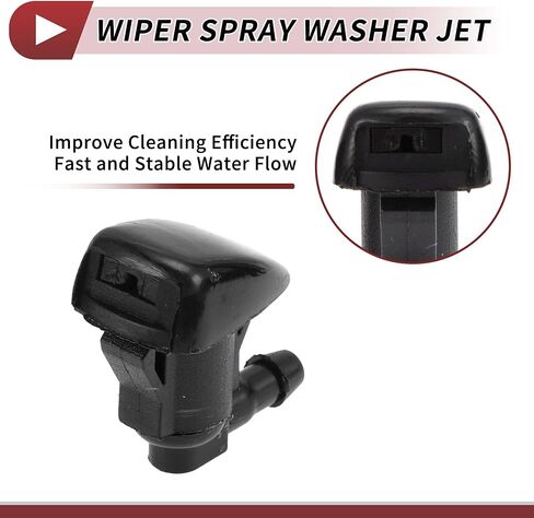 2pcs Windshield Washer Nozzle for Toyota Camry 2002-2006 Front Windshield Spray Nozzles Wiper Spray Washer Jet No.85381AA042 Black Plastic in Saudi Arabia