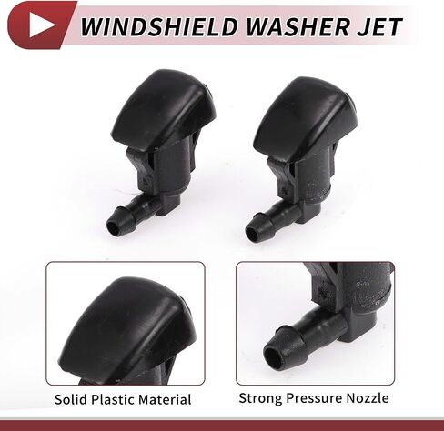 2pcs Windshield Washer Nozzle for Toyota Camry 2002-2006 Front Windshield Spray Nozzles Wiper Spray Washer Jet No.85381AA042 Black Plastic in Saudi Arabia