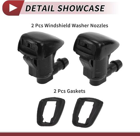2pcs Windshield Washer Nozzle for Toyota Camry 2002-2006 Front Windshield Spray Nozzles Wiper Spray Washer Jet No.85381AA042 Black Plastic in Saudi Arabia
