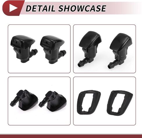 2pcs Windshield Washer Nozzle for Toyota Camry 2002-2006 Front Windshield Spray Nozzles Wiper Spray Washer Jet No.85381AA042 Black Plastic in Saudi Arabia