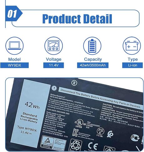استبدال بطارية الكمبيوتر المحمول Dentsing MN79H لجهاز Dell XPS 13 Plus 9320 XPS9320-7523BLK-PUS XPS9320-7585SLV-PUS Series Notebook J7H5M 0J7H5M NXRKW 0NXRKW 11.55V 55Wh in Saudi Arabia