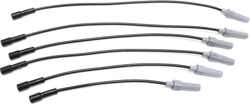 لـ Chrysler Pacifica Spark Plug Wire 2005 06 07 2008 | مجموعة من 6 | الانتهاء الأسود in Kuwait