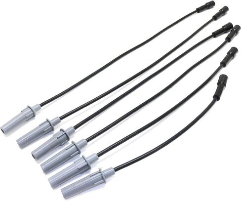 لـ Chrysler Pacifica Spark Plug Wire 2005 06 07 2008 | مجموعة من 6 | الانتهاء الأسود in Kuwait