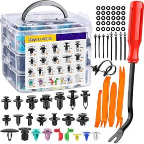 Automotive Screw Accessories, 725pcs/Set Buckle Universal Car Bumper Screw Repair Willow Nail Fastener Accessory Set in Saudi Arabia