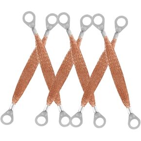 Pretyzoom 6pcs مركبة النحاس مركبة كابلات كابلات كابلات عالية الموصلية حزام أرضي مسطح للاتصال الثابت للسيارات يناسب النماذج in Kuwait