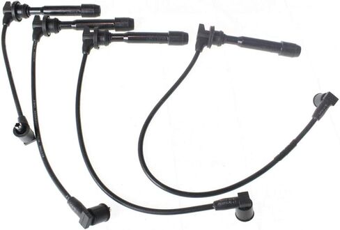 Hyundai Elantra Spark Plug Wire 1996-2008 | مجموعة من 4 | الانتهاء الأسود in Kuwait