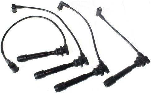 Hyundai Elantra Spark Plug Wire 1996-2008 | مجموعة من 4 | الانتهاء الأسود in Kuwait
