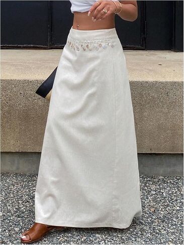 ترتر Gorglitter للسيدات من Boho Long Skirt تقسيم تنحنح Coquette خطوط خطية in Kuwait