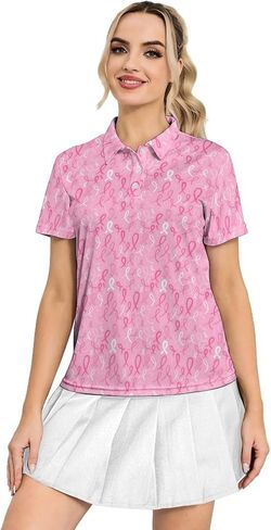 Womens Golf Shirt Short Sleeve V Neck Polo Shirt Moisture Wicking Polo Shirt Quick Dry Tennis Polo Shirt in Saudi Arabia