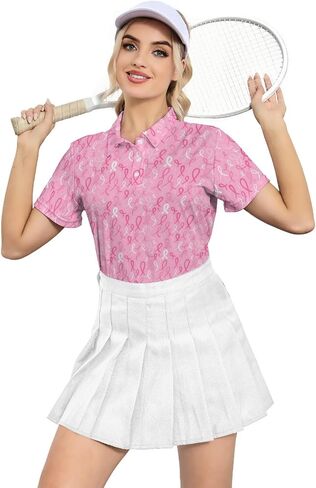 Womens Golf Shirt Short Sleeve V Neck Polo Shirt Moisture Wicking Polo Shirt Quick Dry Tennis Polo Shirt in Saudi Arabia