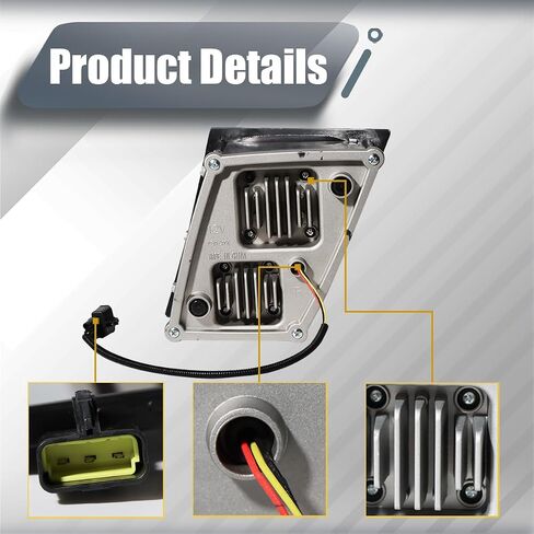 مصابيح مصابيح LED LED LIDA LIMPS مجموعة متوافقة مع Volvo VNL VN Truck 1997-2015 السائق الأيسر للركاب ، مجموعة ضوء الضباب البديلة （أسود ، خفيفة） in Kuwait