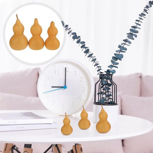 STOBAZA Natural DRIED DRIED 3PCs غير مكتملة خشب القرع زجاجة DIY DIY اللوحة الخشبية PEG DOP DRIED DRIED FOR CARPHTS ARTS FENG FENG SHUI HU LU ORNAMBE 9-12CM in Kuwait