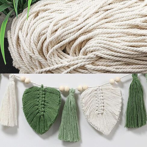 MSUIINT Wall Hanging Tassels, Green Tassel Garland with Wood Bead, Boho Wall Hanging Tassels Bunting Banner, Warm Earth Tone Yarn Tassel Garland with Wood Beads Smash Banner (A) in Kuwait